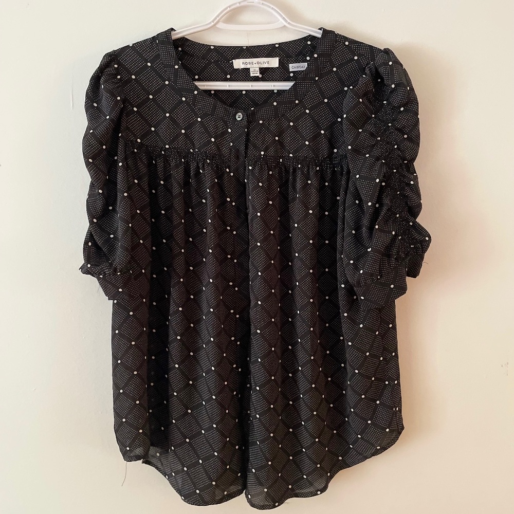 Black and white dress shirt